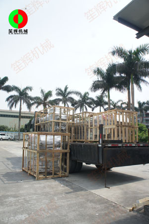 山東客戶朱先生訂制的一套渦流洗菜機組完工交貨!