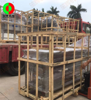 河南客戶訂購的大批蔬果清洗處理生產線順利出貨交付客戶！