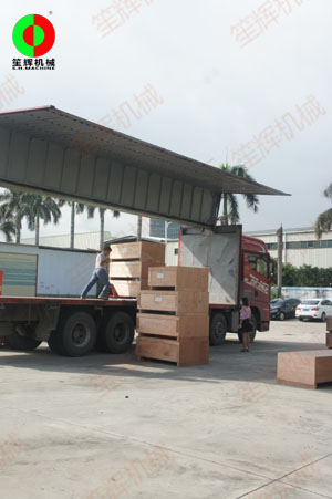 因海外疫情關系，積壓占倉的出口設備第一批次發貨裝車！