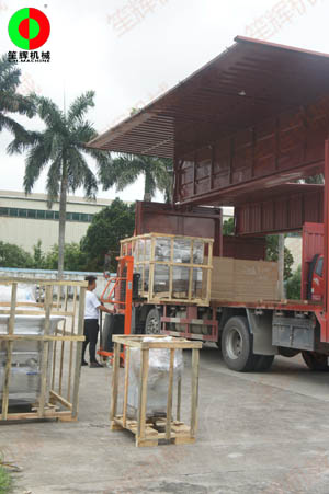 一批蔬果加工設(shè)備順利完工，裝車交付客戶！