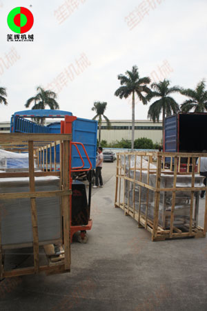 兩貨車蔬果加工機械設備發貨交付客戶！