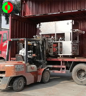 大型連續盒式真空包裝封口生產設備出貨交付客戶!