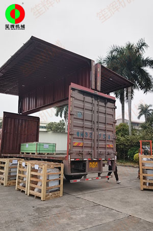 山東王小姐的一批蔬果加工設(shè)備裝車發(fā)貨交付!